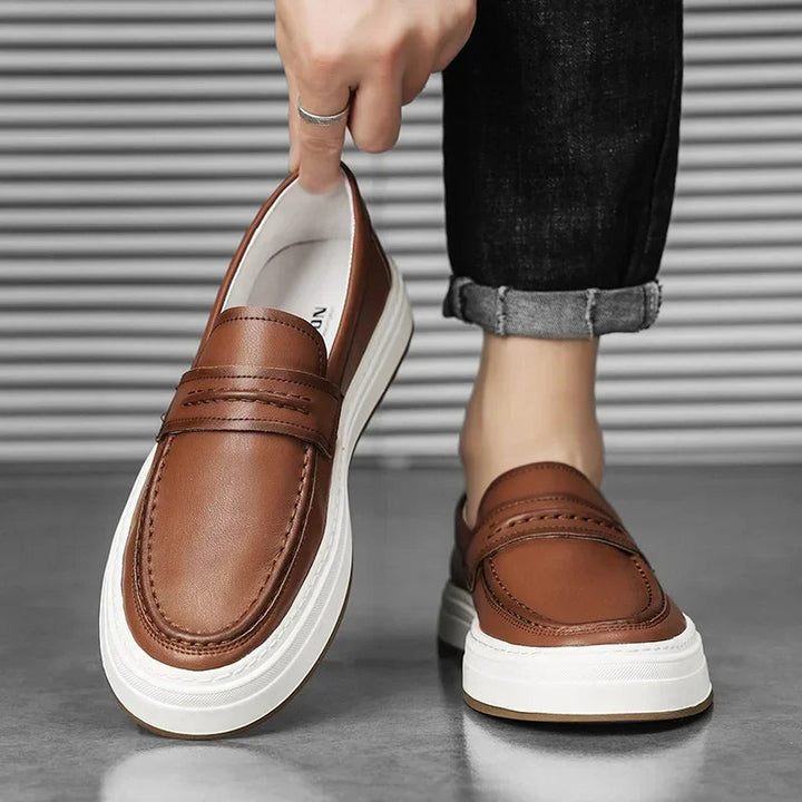 Tivaro Leather Penny Loafers - Saint Drako