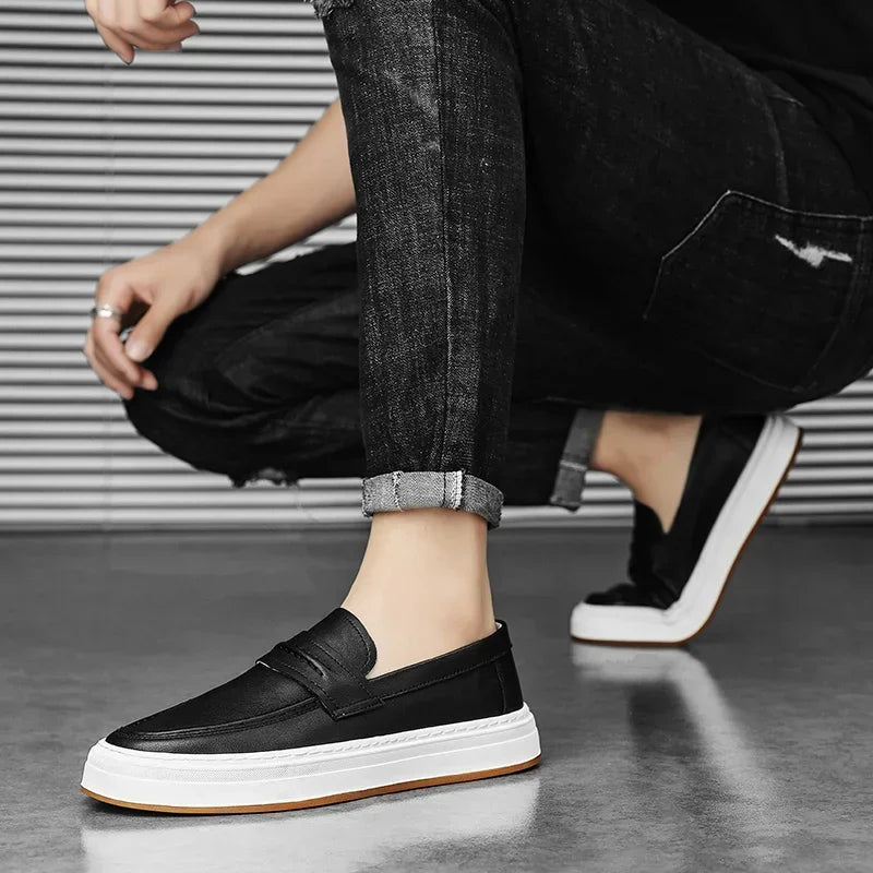 Tivaro Leather Penny Loafers - Saint Drako