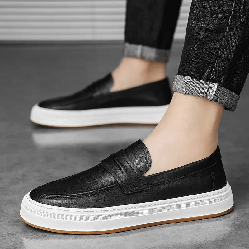 Tivaro Leather Penny Loafers - Saint Drako