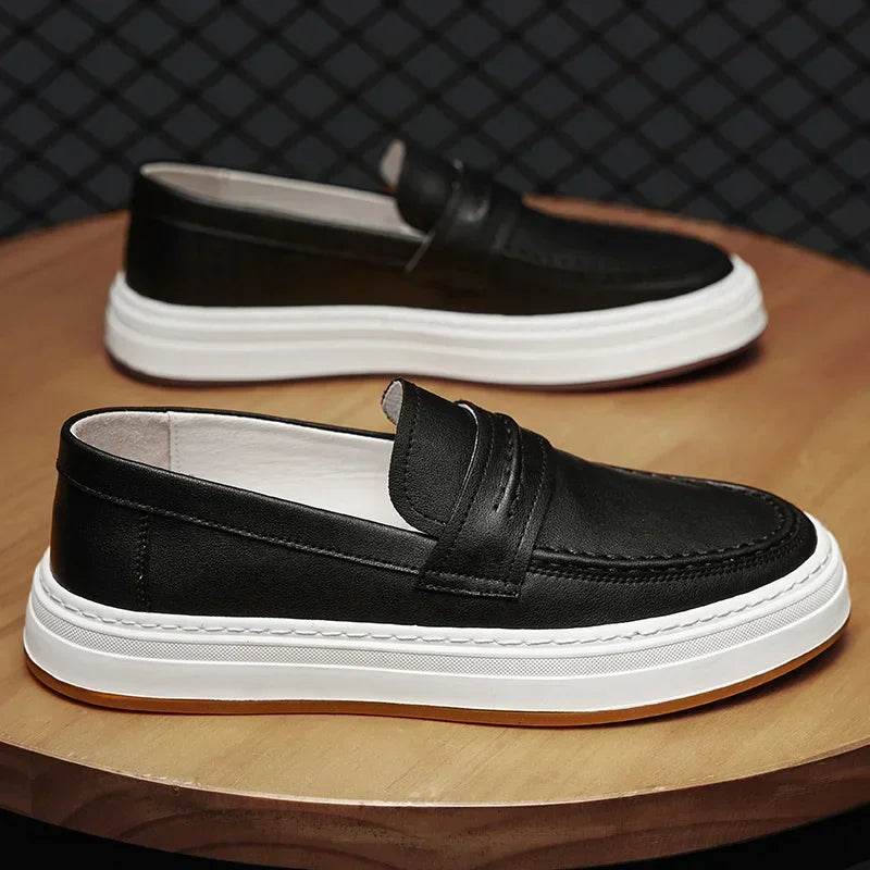 Tivaro Leather Penny Loafers - Saint Drako