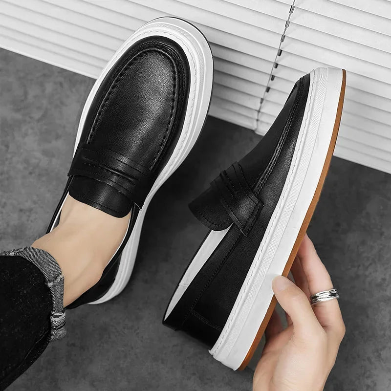 Tivaro Leather Penny Loafers - Saint Drako