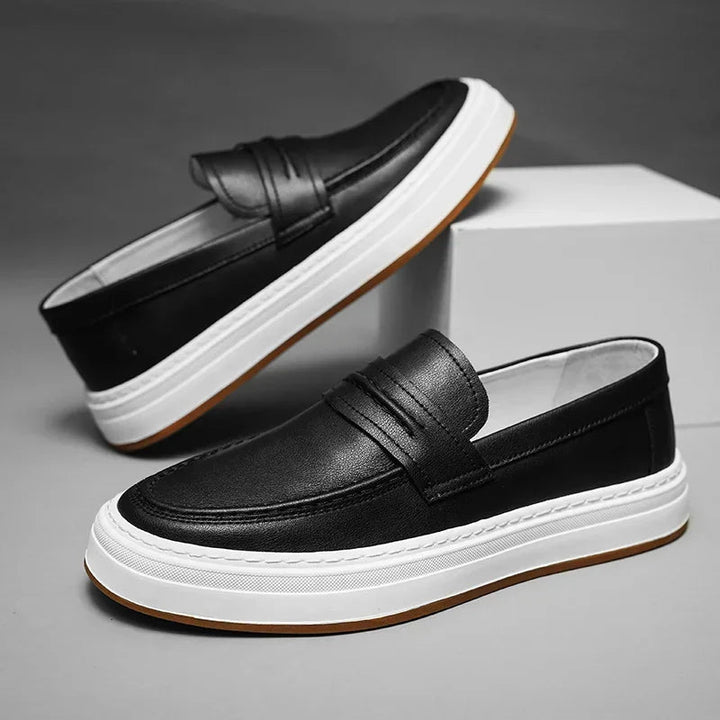 Tivaro Leather Penny Loafers - Saint Drako
