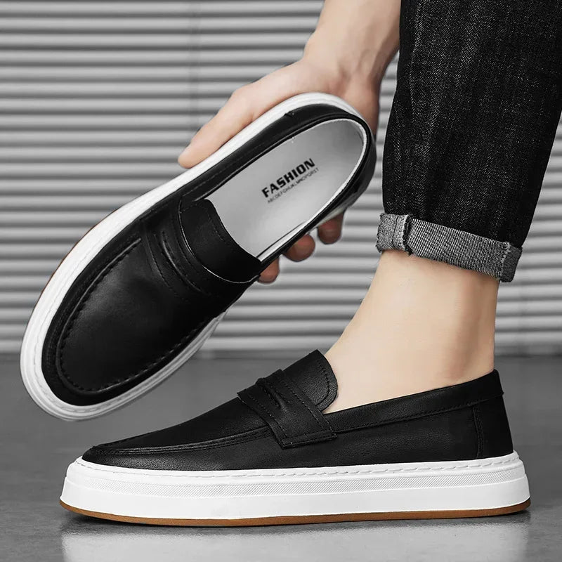 Tivaro Leather Penny Loafers - Saint Drako