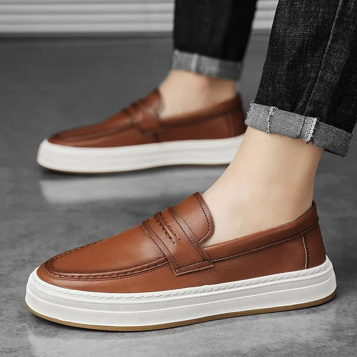 Tivaro Leather Penny Loafers - Saint Drako