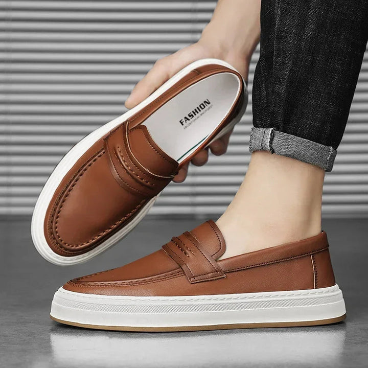 Tivaro Leather Penny Loafers - Saint Drako