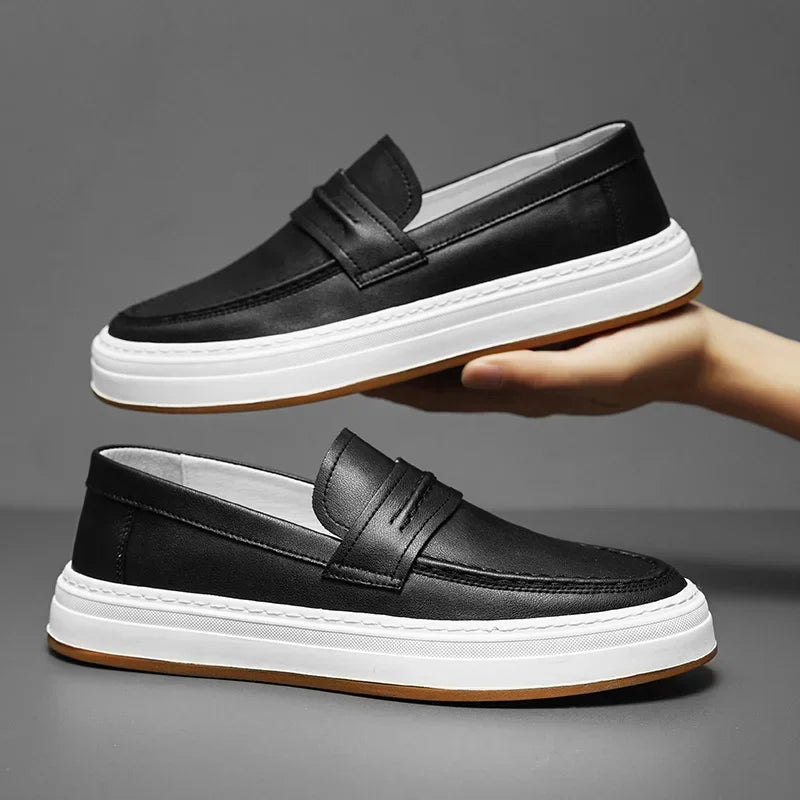 Tivaro Leather Penny Loafers - Saint Drako