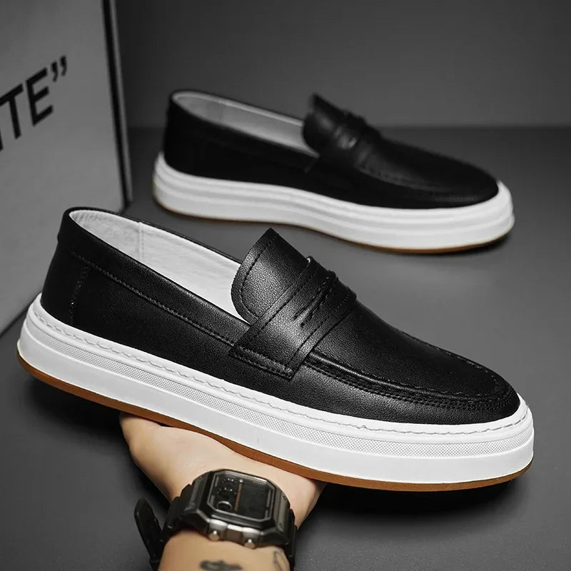 Tivaro Leather Penny Loafers - Saint Drako