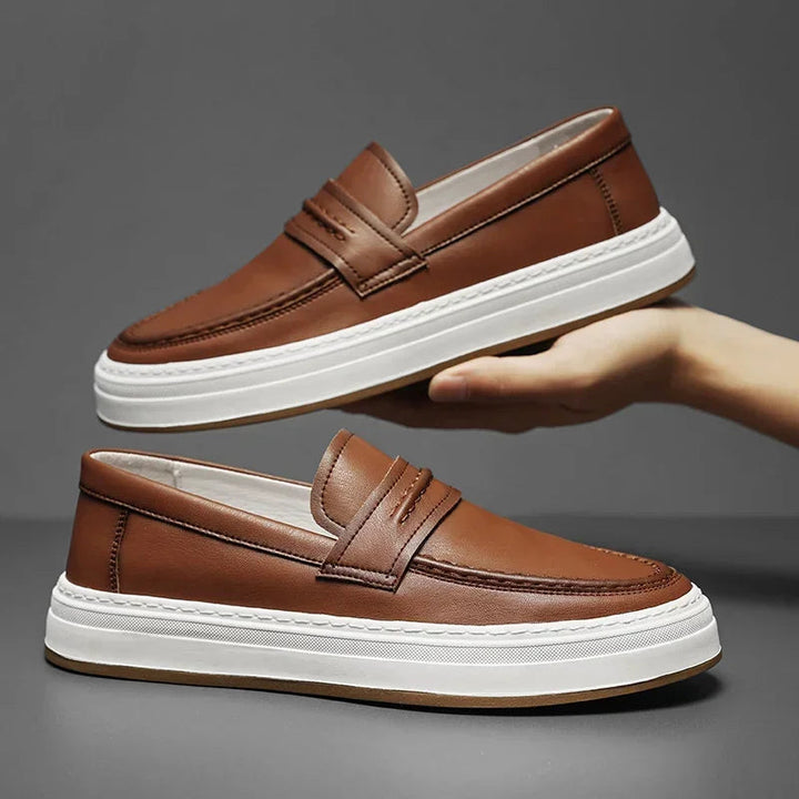 Tivaro Leather Penny Loafers - Saint Drako