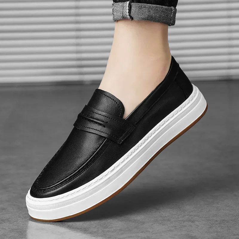 Tivaro Leather Penny Loafers - Saint Drako