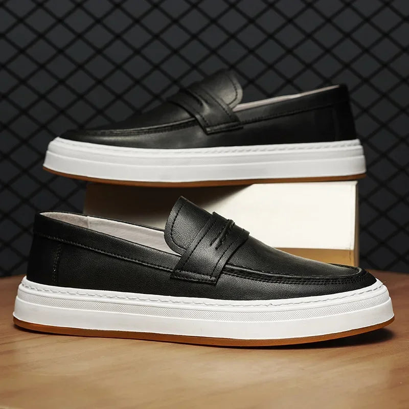Tivaro Leather Penny Loafers - Saint Drako