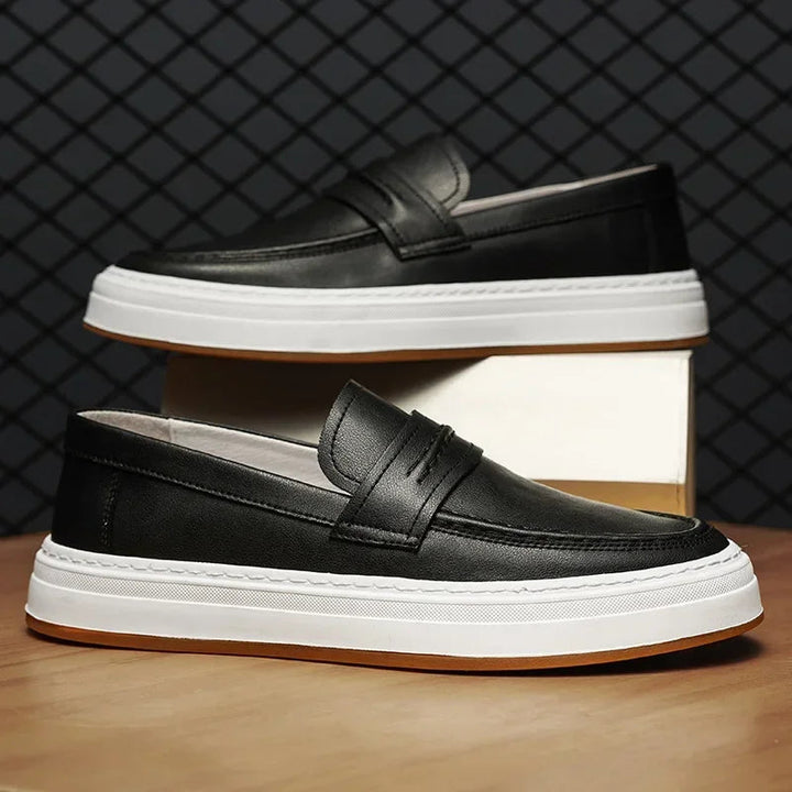 Tivaro Leather Penny Loafers - Saint Drako