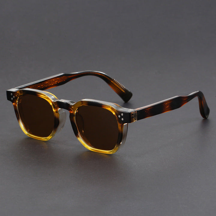 Amber Vintage Square Sunglasses