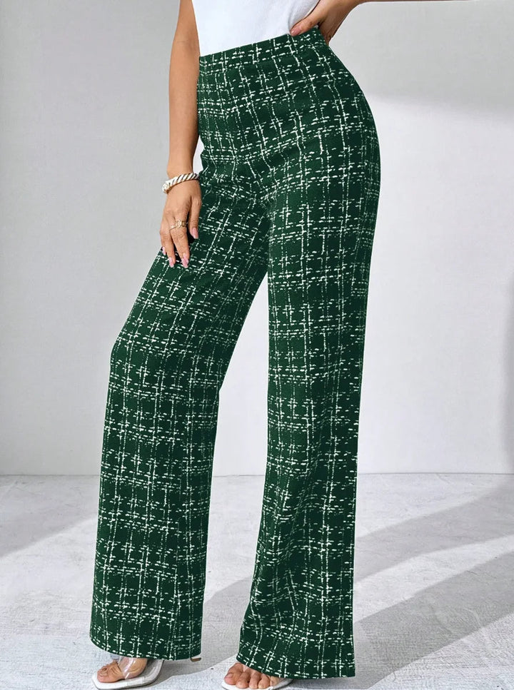 Evelyne Plaid Flare Pants