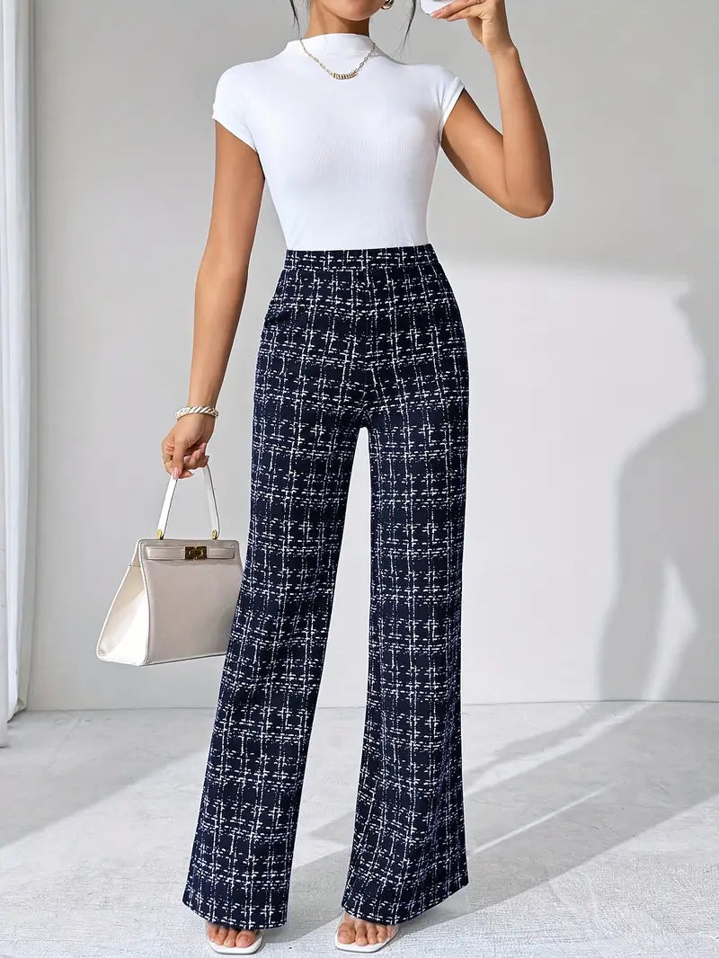 Evelyne Plaid Flare Pants