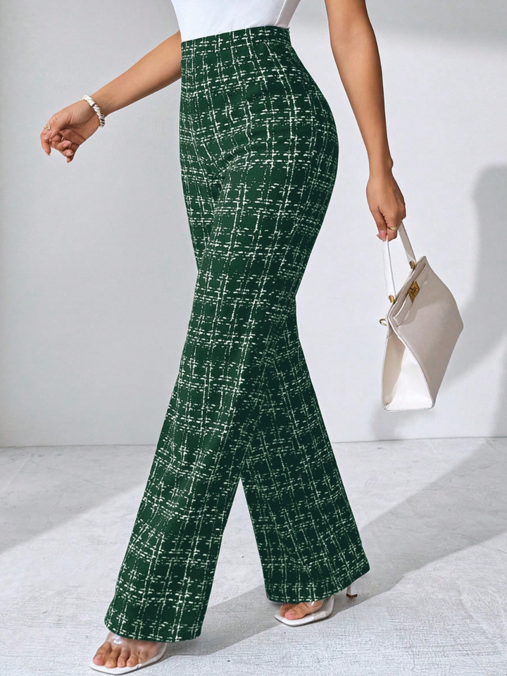 Evelyne Plaid Flare Pants