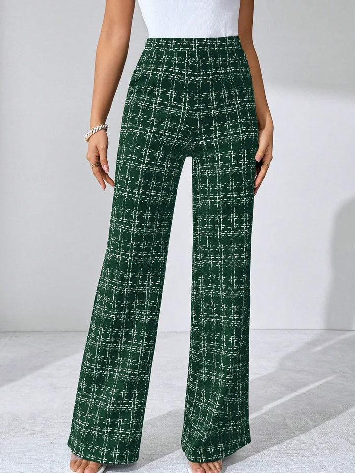 Evelyne Plaid Flare Pants