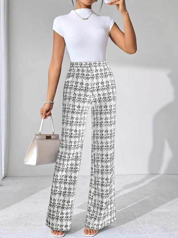 Evelyne Plaid Flare Pants