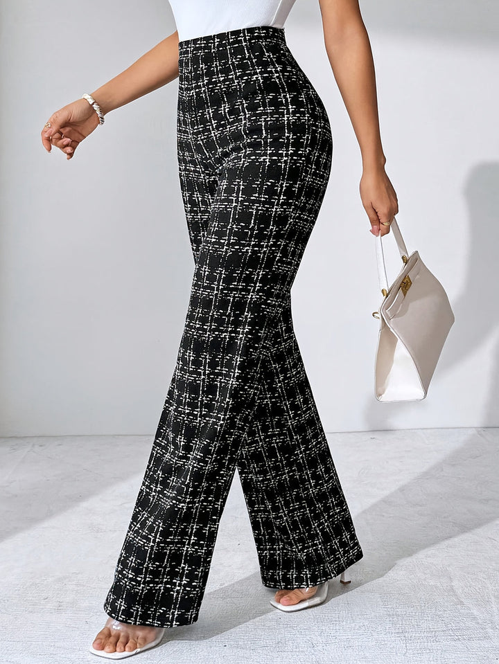 Evelyne Plaid Flare Pants