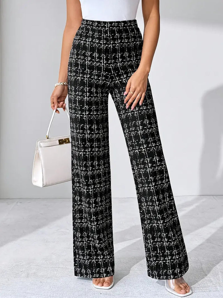 Evelyne Plaid Flare Pants
