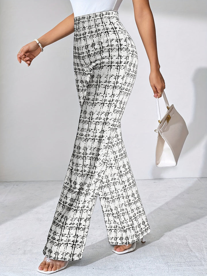 Evelyne Plaid Flare Pants