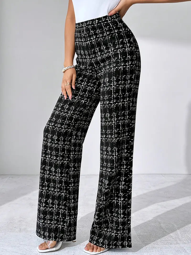 Evelyne Plaid Flare Pants