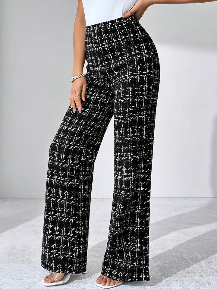 Evelyne Plaid Flare Pants