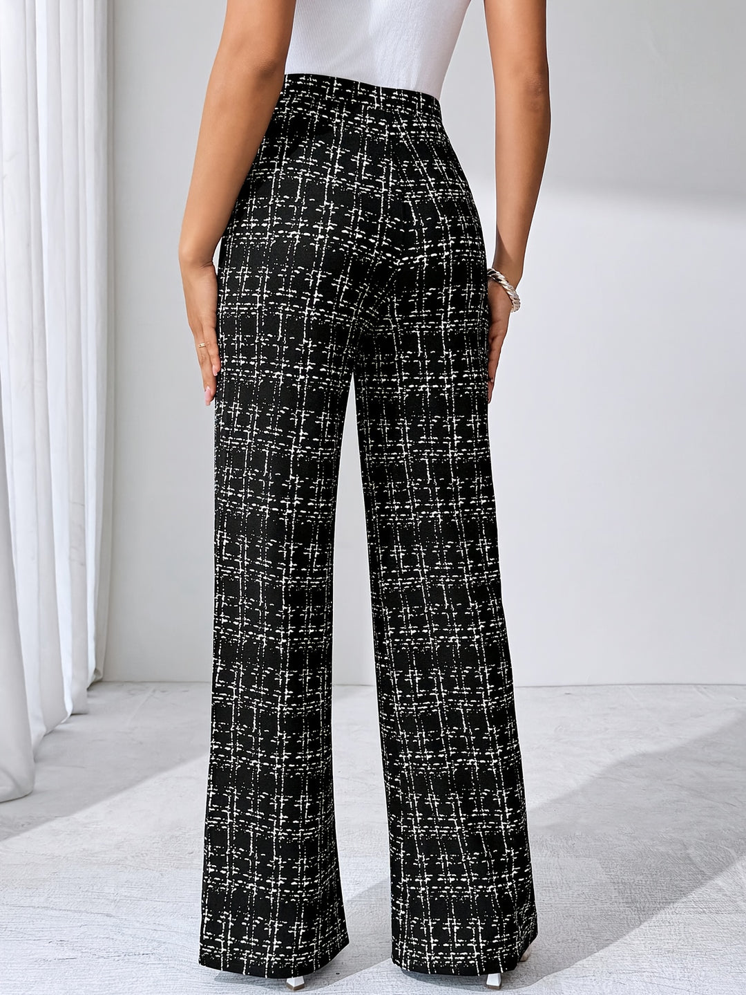 Evelyne Plaid Flare Pants