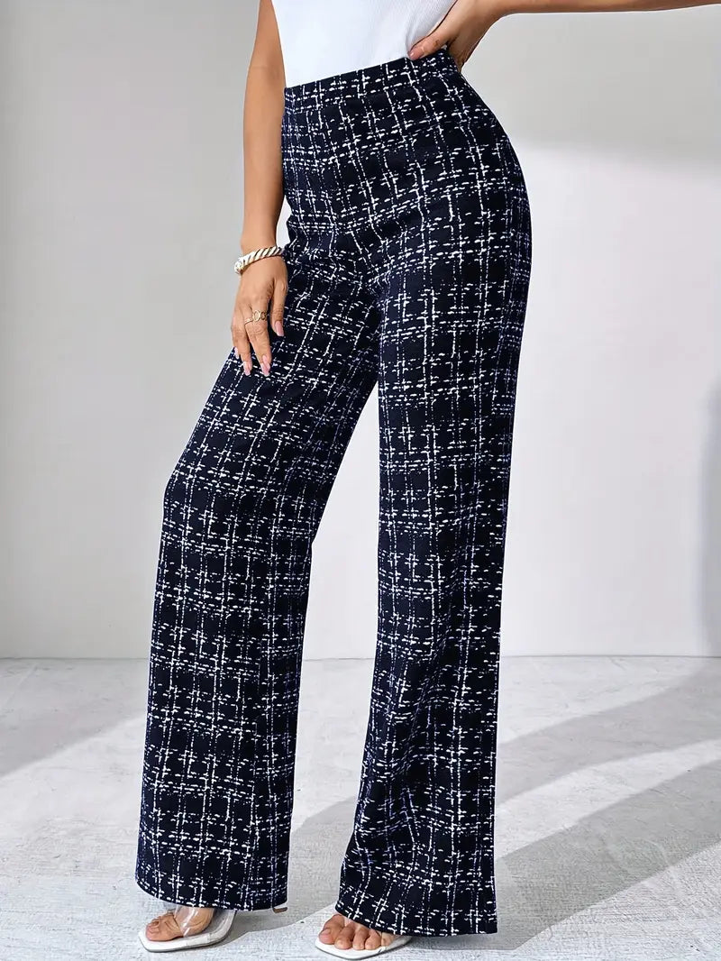 Evelyne Plaid Flare Pants