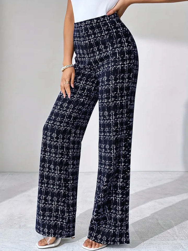 Evelyne Plaid Flare Pants