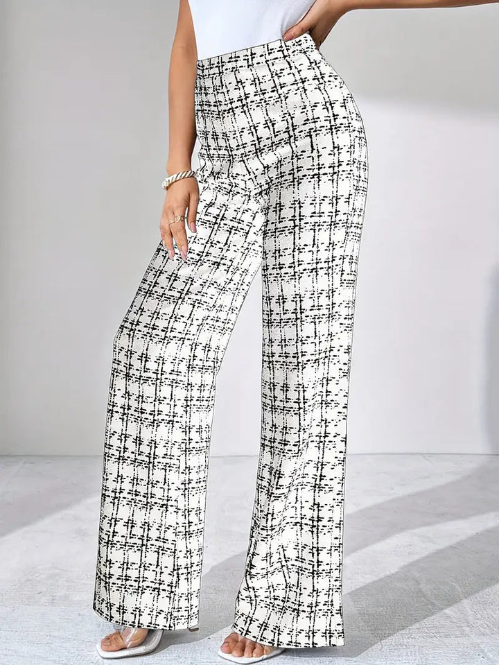 Evelyne Plaid Flare Pants