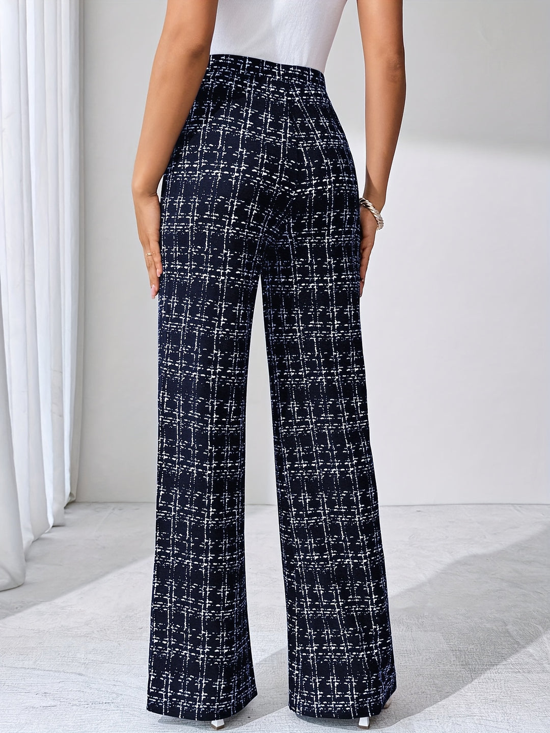 Evelyne Plaid Flare Pants