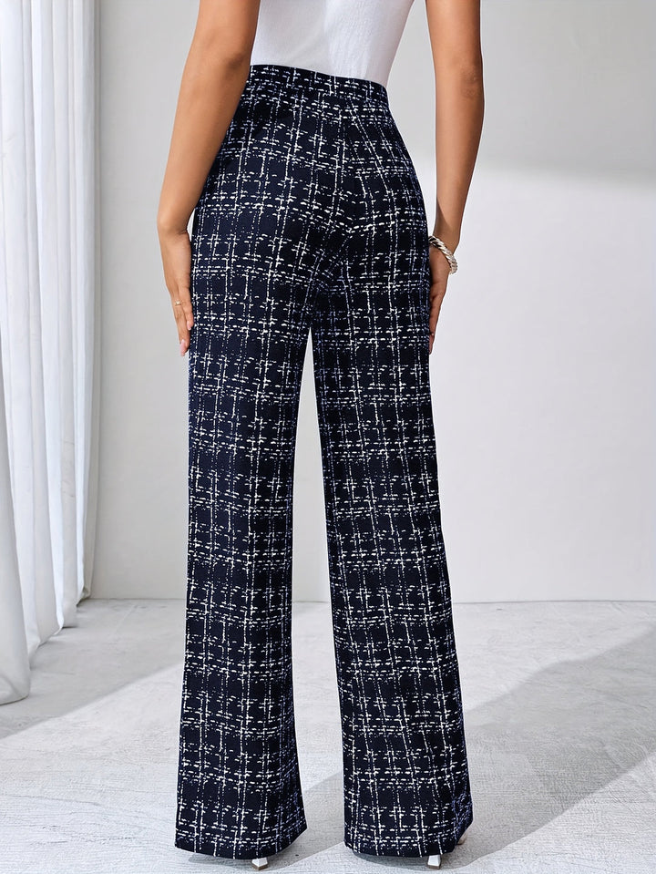 Evelyne Plaid Flare Pants
