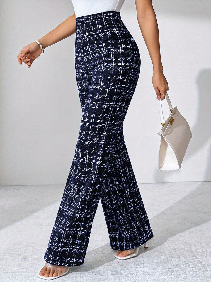Evelyne Plaid Flare Pants