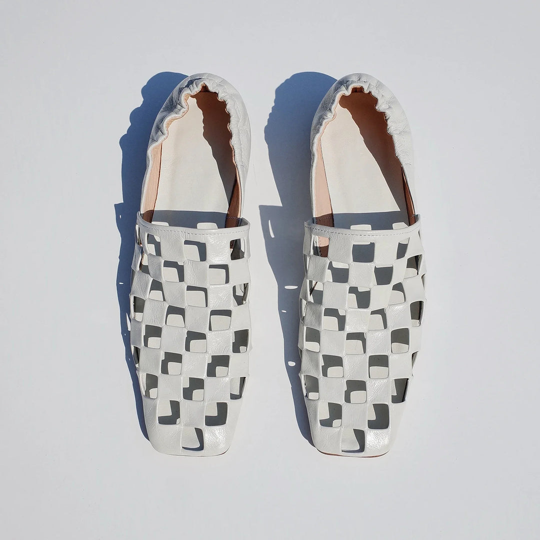 Ravello Checkered Leather Mules