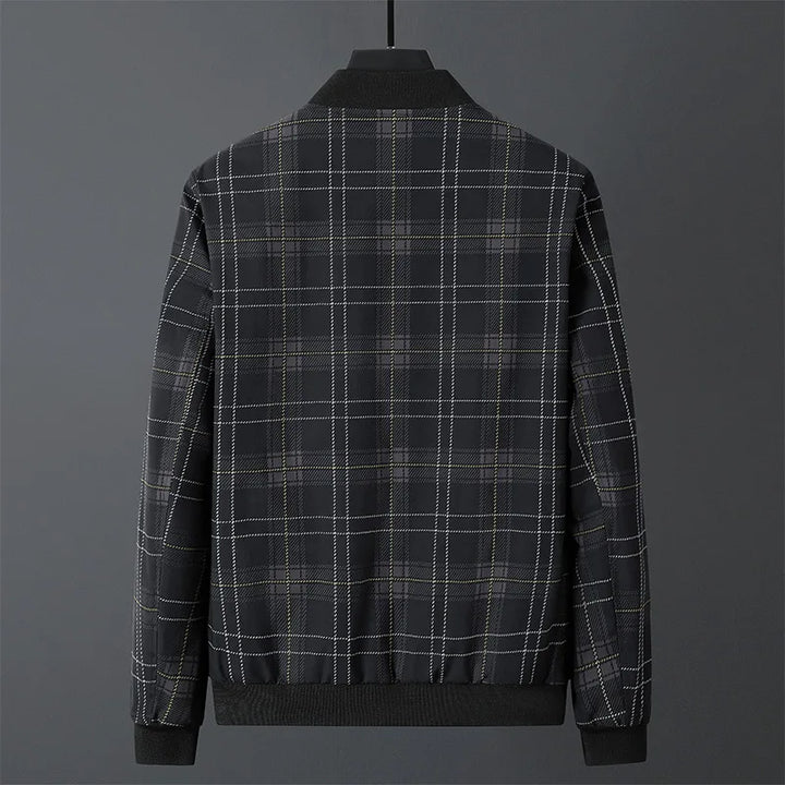 Steel Grid Zip-Up Overshirt