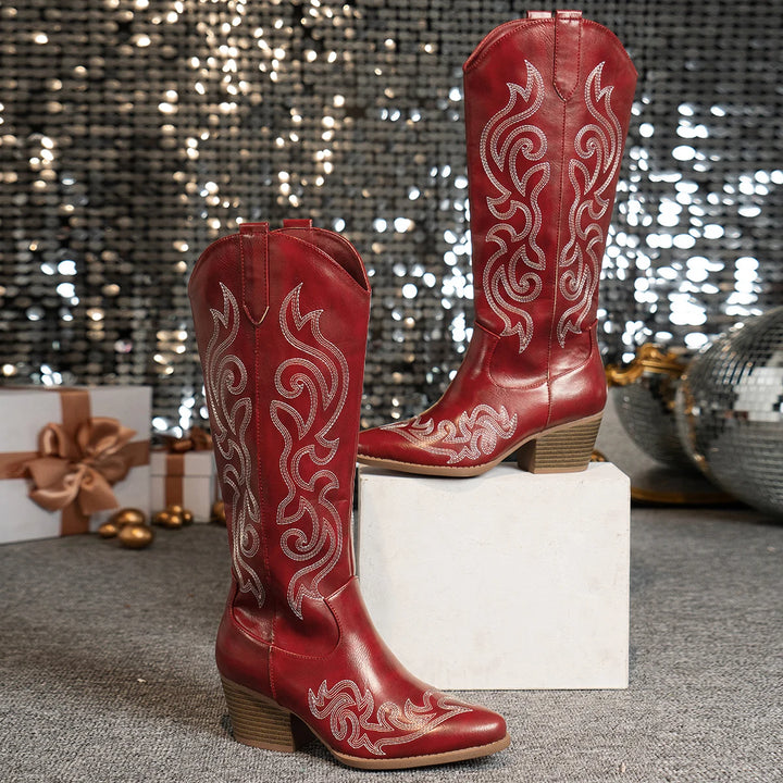 Marbella Embroidered Western Boots - Saint Drako