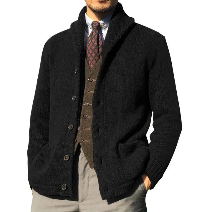 Cable Knit Cardigan Men – Classic Knit Cardigan Mens Pattern in Old Money Style - Saint Drako