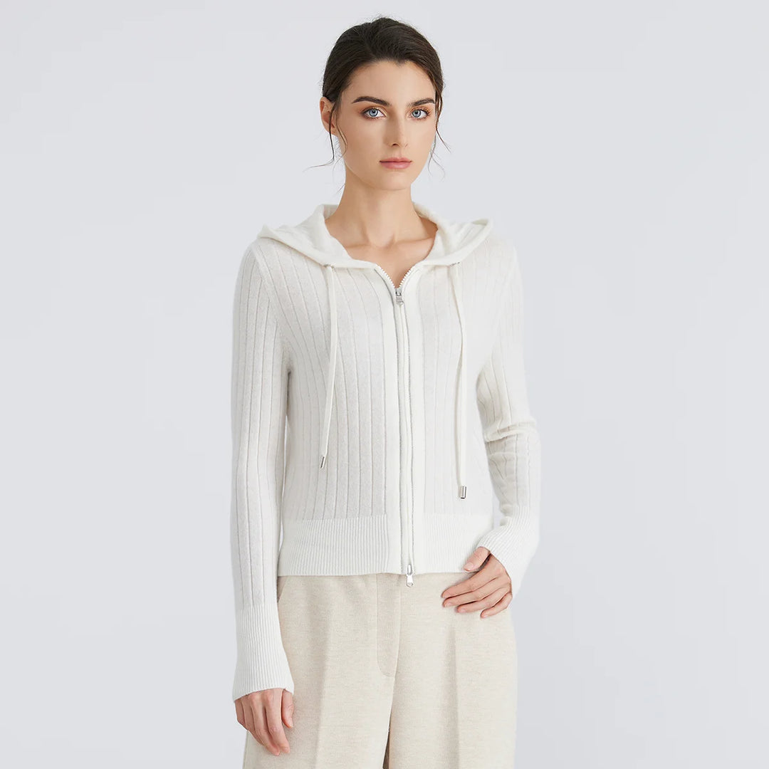 Milan Ribbed Zip Knit Cardigan - Saint Drako