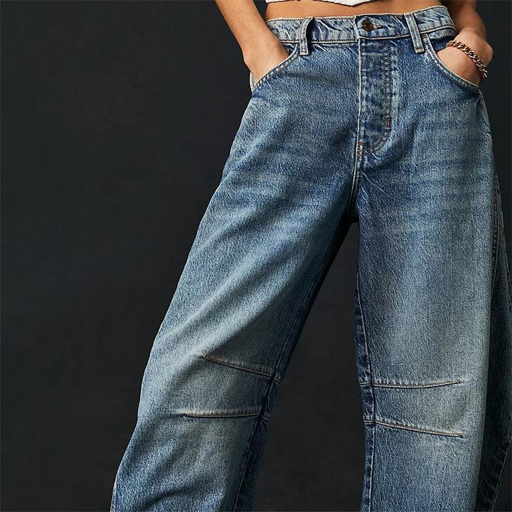 Classic Mid-Rise Barrel Jeans