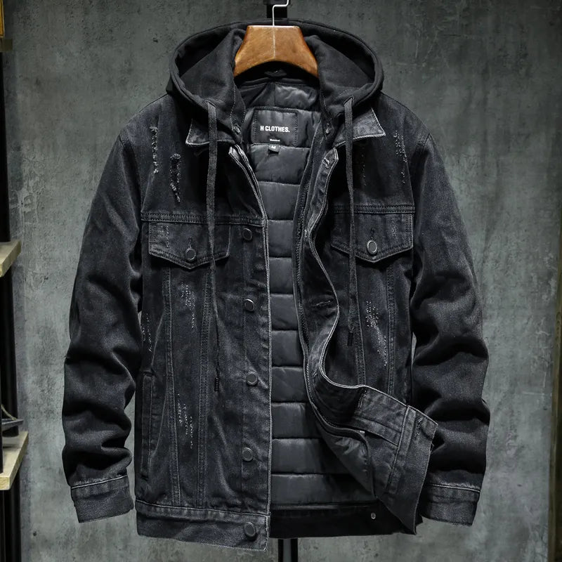 Men’s 2-in-1 Denim Jacket with Removable Inner Layer - Saint Drako