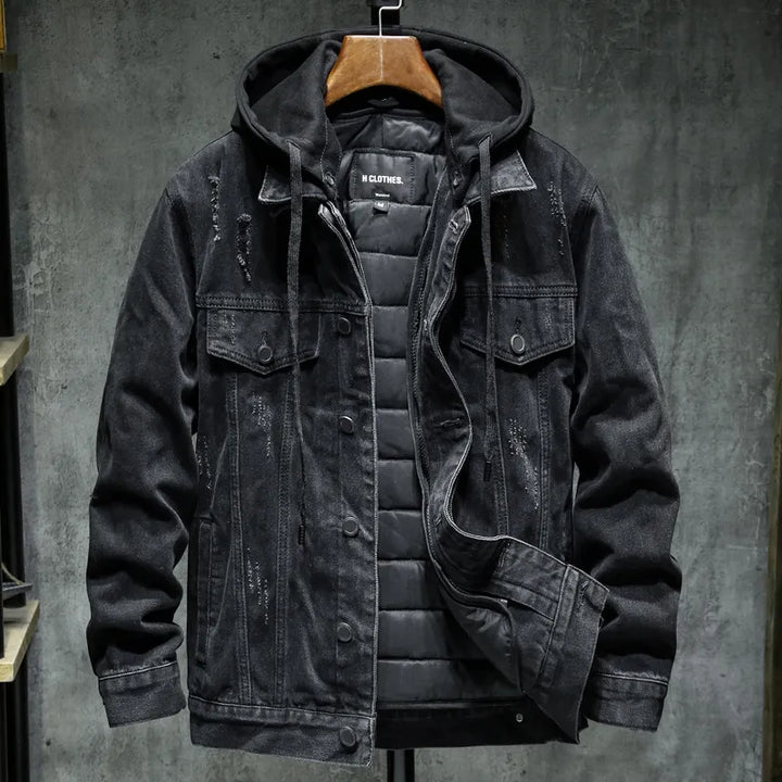 Men’s 2-in-1 Denim Jacket with Removable Inner Layer - Saint Drako