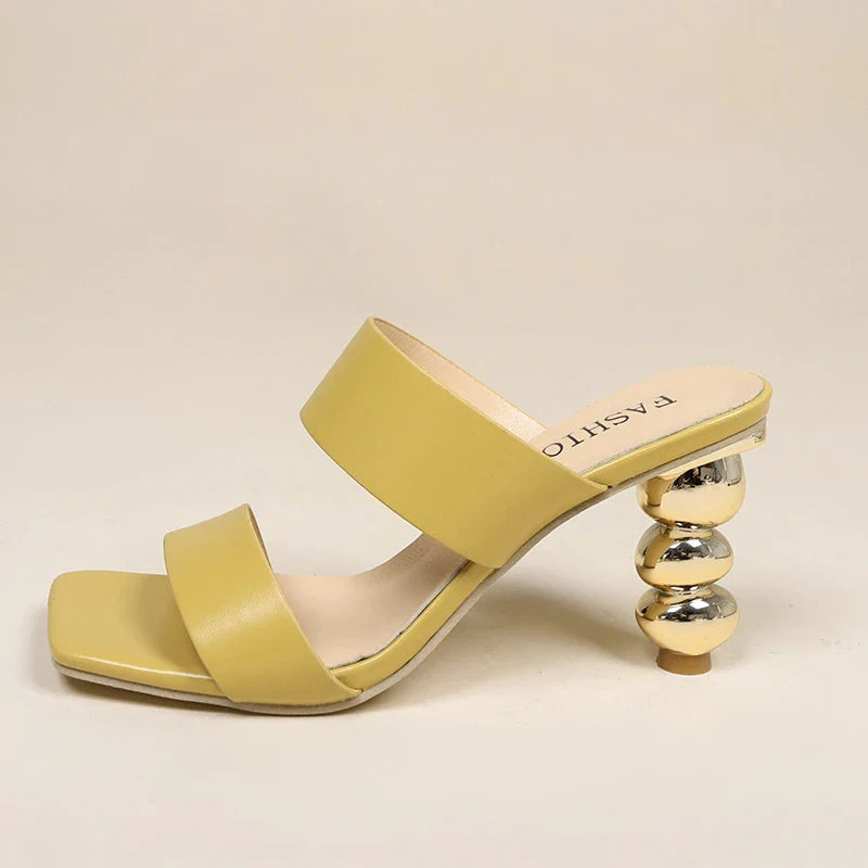 Celeste Golden Orb Heels - Saint Drako