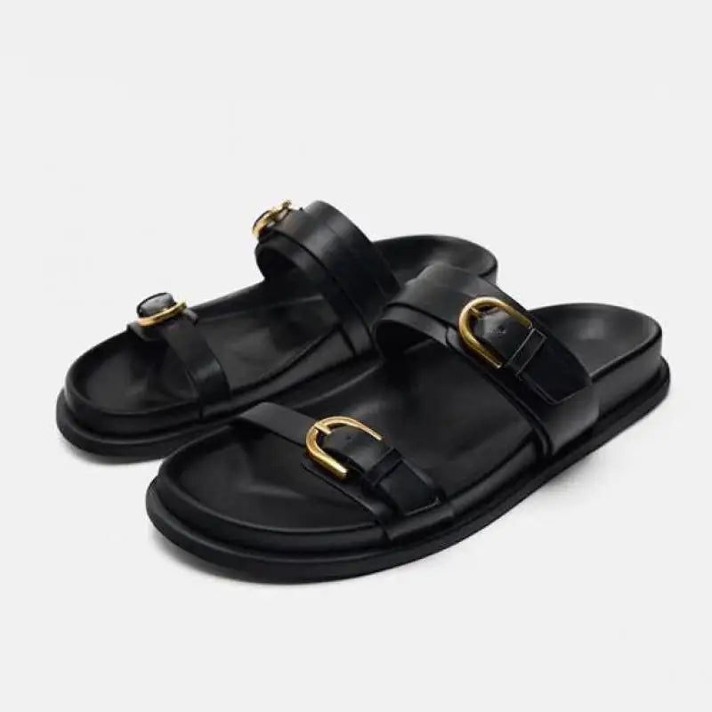 Lerici Leather Slides