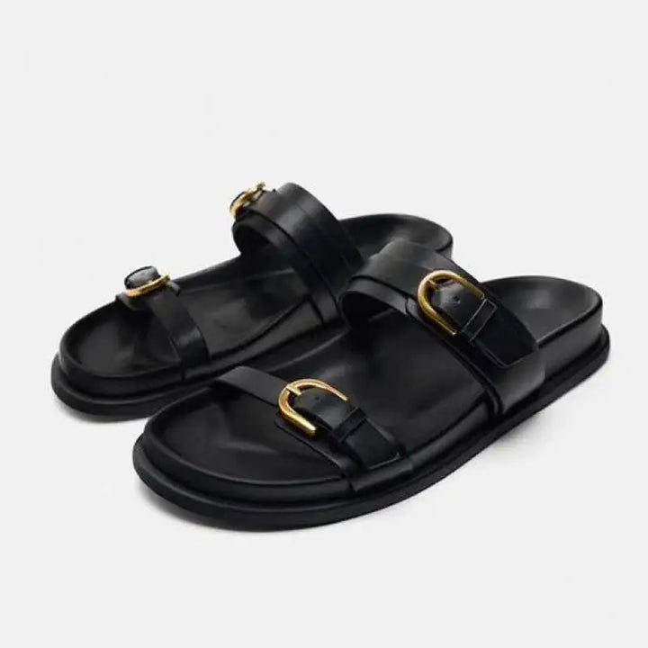 Lerici Leather Slides