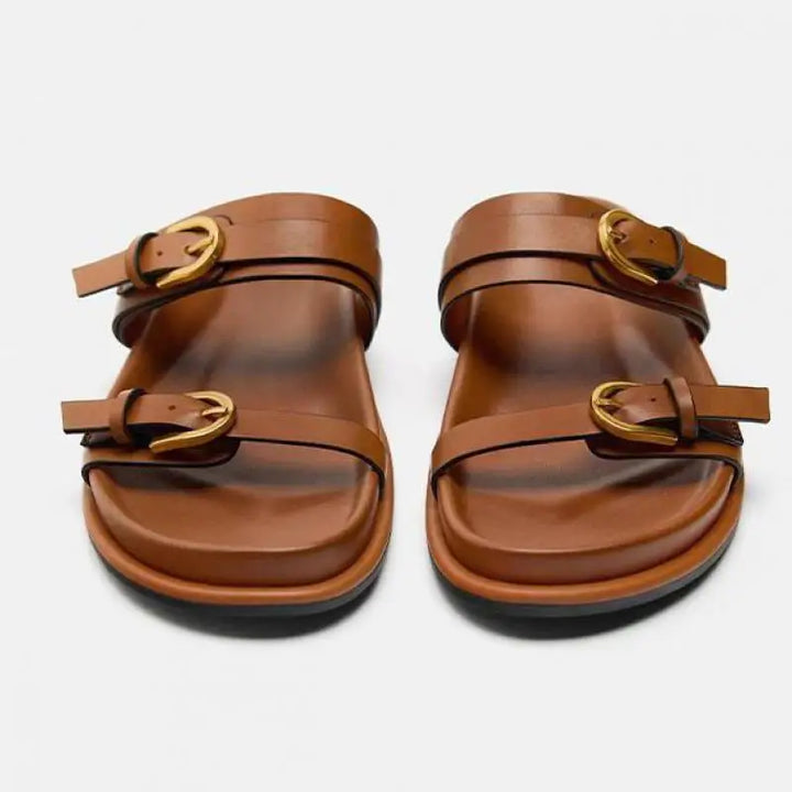 Lerici Leather Slides