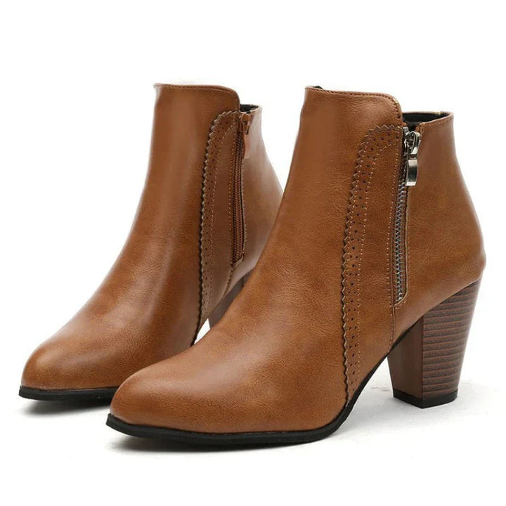 Lucca Scalloped Ankle Boots