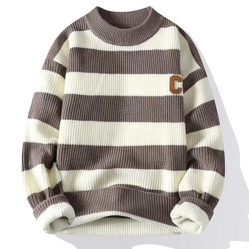Stratmore Striped Crewneck Sweater - Saint Drako