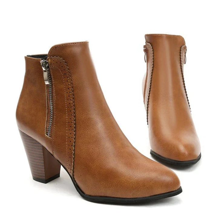 Lucca Scalloped Ankle Boots