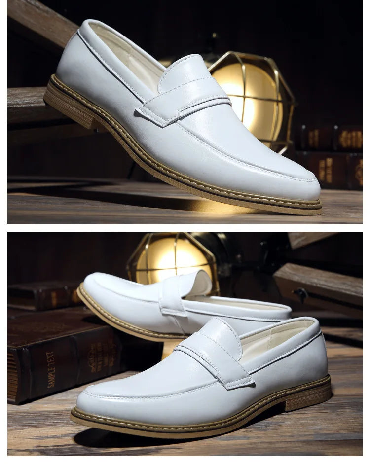 Palermo Formal Leather Slip-On Shoes - Saint Drako