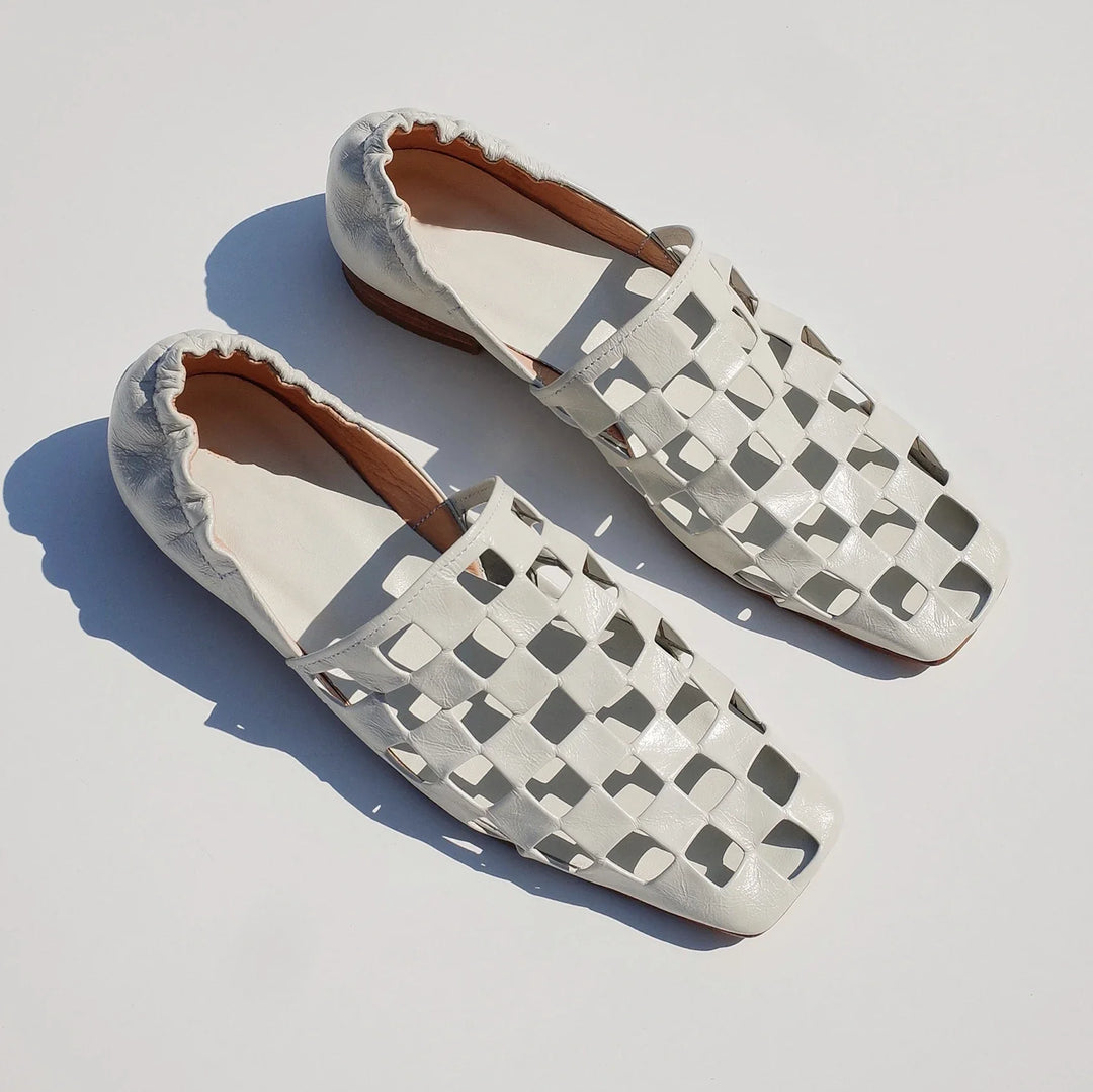 Ravello Checkered Leather Mules